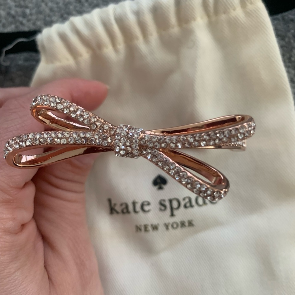 Kate Spade Sparkling Rose Gold Bow Bracelet